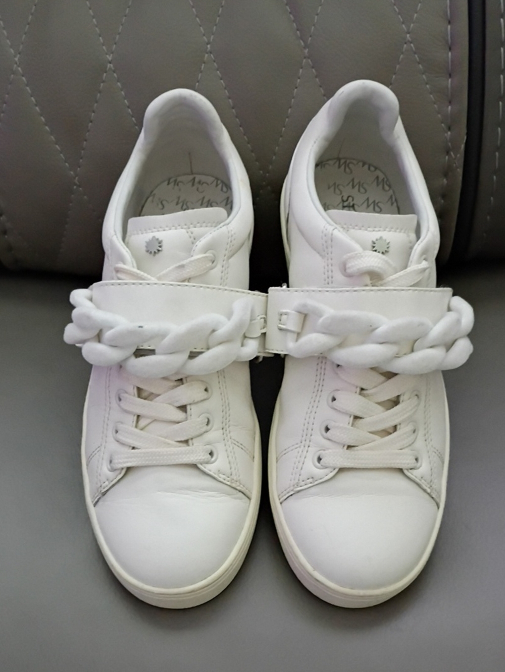 Stuart Weitzman Braided Chain Sneakers